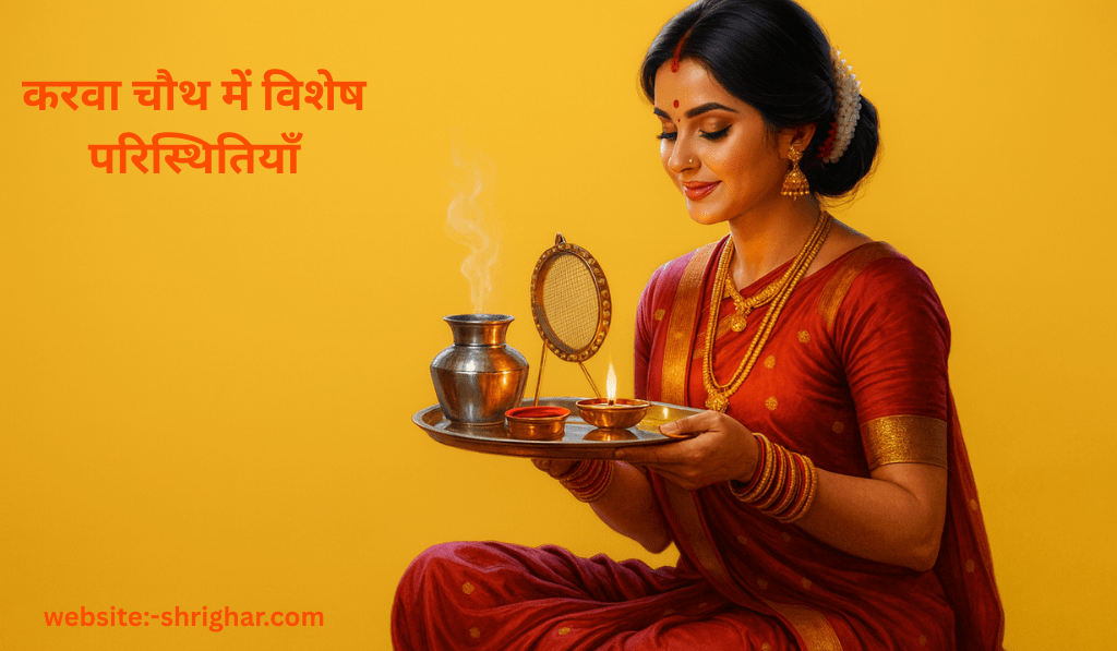 Read more about the article करवा चौथ में विशेष परिस्थितियाँ